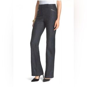 Black label by Chico’s black pants with blue lace overlay size 0